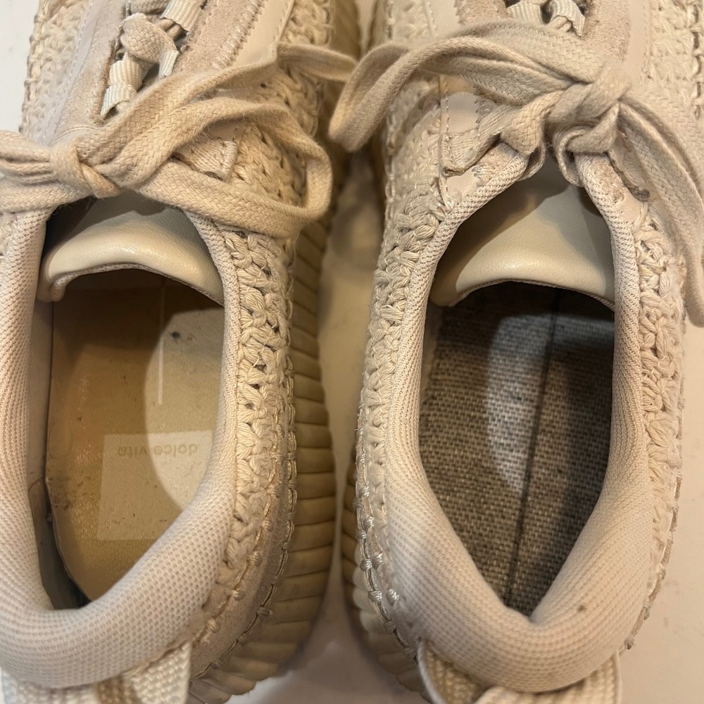 Dolce Vita Woven Espadrille Sneakers Size 8 Beige Casual Shoes - Picture 5 of 9